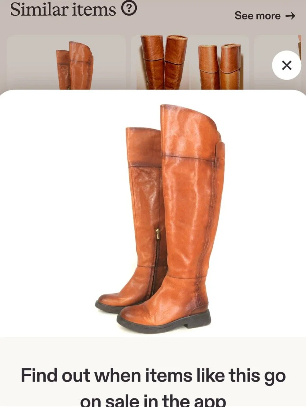 Franco Sarto Tall Over The Knee Leather Riding Boots - Tan Women's